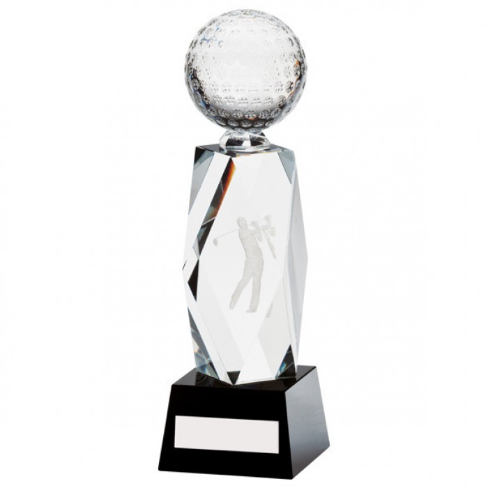 ASTRAL GOLF CRYSTAL GLASS AWARD - 3 SIZES - 18CM TO 22CM